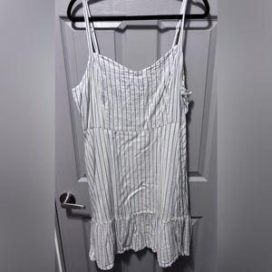 Old Navy summer dress cream with blue pinstripes